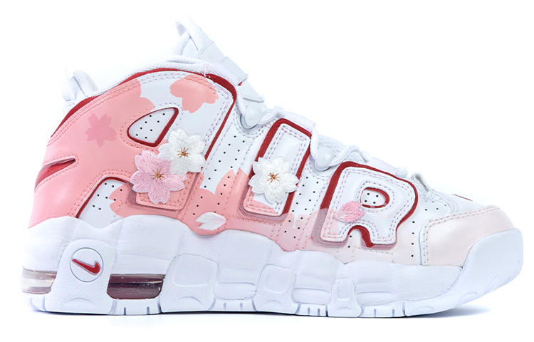 Order 【カスタムシューズ】ナイキ エア モア アップテンポ「桜刺繍」 DJ5988-100(TeamB-女款樱花air)