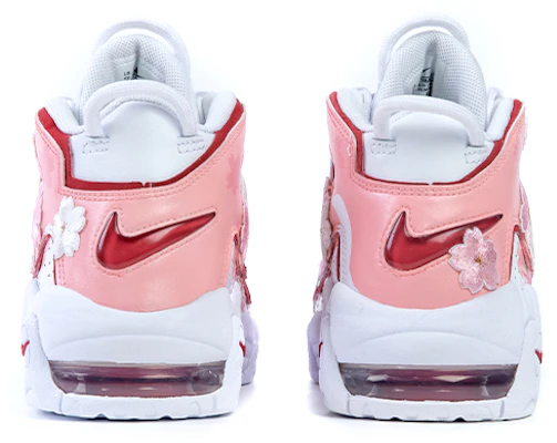 【定製球鞋】Nike Air More Uptempo 野鶴製造 櫻花刺繡 夏日風 中幫 復古籃球鞋 GS 粉色 Shop 【定製球鞋】Nike Air More Uptempo 野鶴製造 櫻花刺繡 夏日風 中幫 復古籃球鞋 GS 粉色