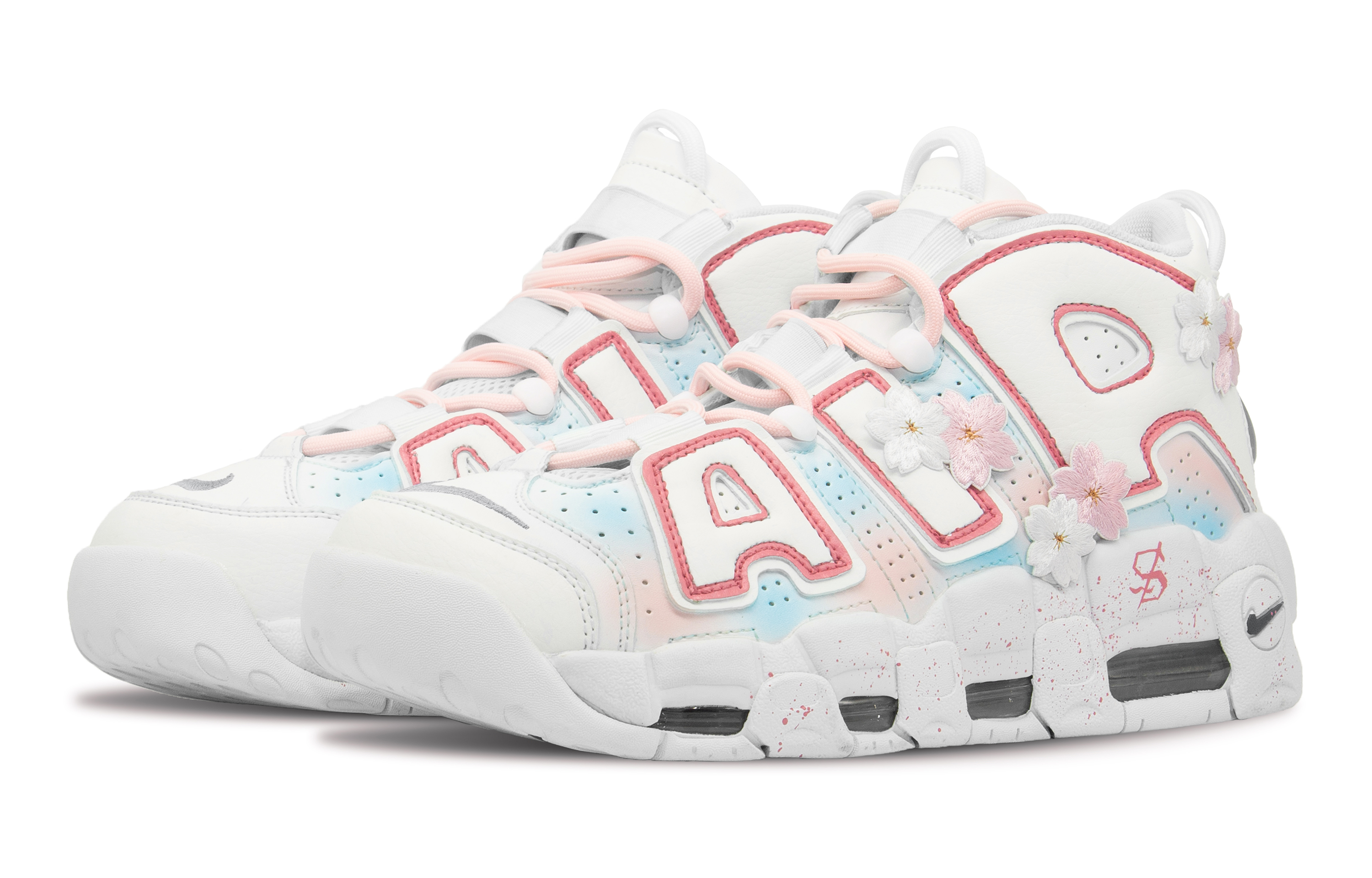 Lookbook [Kasur Kasut] Nike Air More Uptempo 'Sakura Graffiti' DH8011-100(Team7-男款樱花)