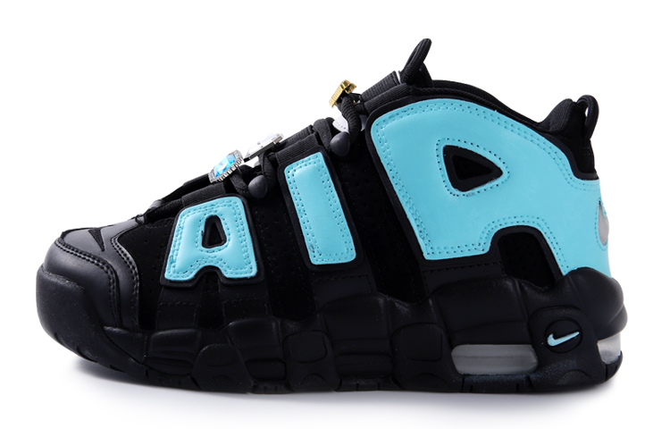 Buy [Sepatu Custom] Nike Air More Uptempo 'Tiffany Hitam Hijau' DQ6200-001-466293