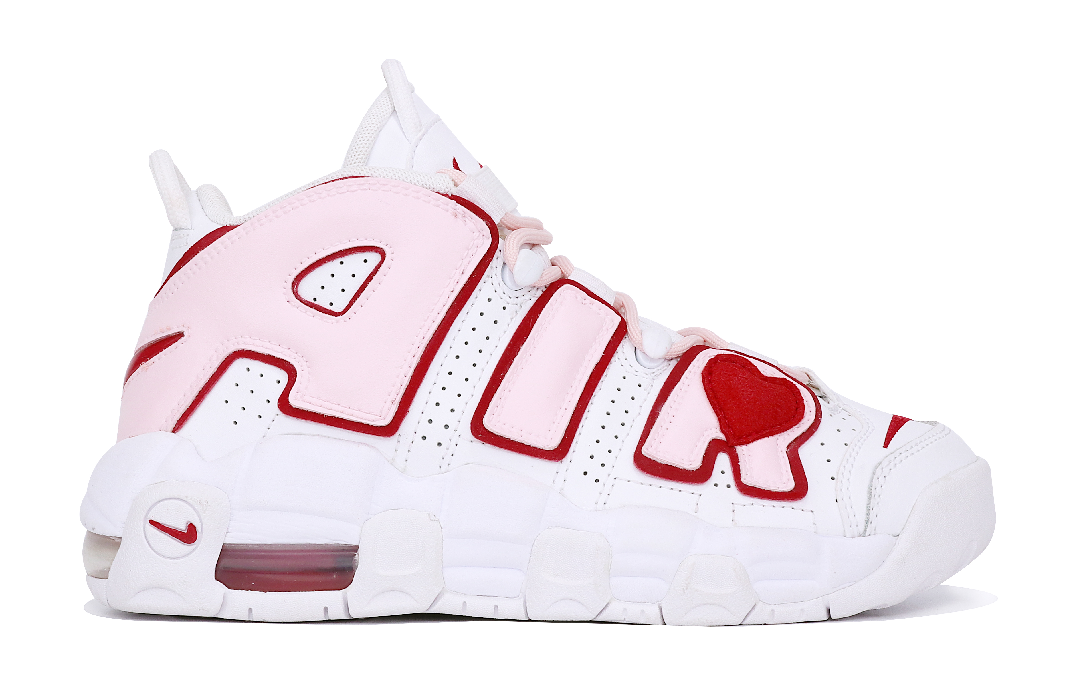 Order 나이키 에어 모어 업템포 '발렌타인 핑크' (Nike Air More Uptempo 'Valentine Pink') DJ5988-100(TeamTen-女立体爱心S-BOX)
