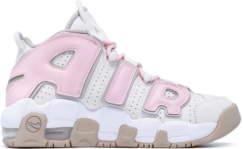 【定製球鞋】 Nike Air More Uptempo 皮朋 情人節 立體愛心 大AIR 高帮 復古籃球鞋 GS 白粉 Order 【定製球鞋】 Nike Air More Uptempo 皮朋 情人節 立體愛心 大AIR 高帮 復古籃球鞋 GS 白粉