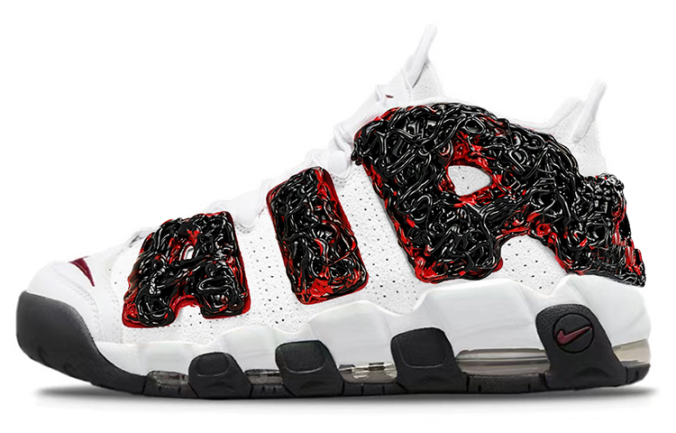 Buy [Sneakers Kustom] Nike Air More Uptempo 'Vintage Bulls Venom 2.0' FB1380-100(TeamY-男款毒液2.0黑红)