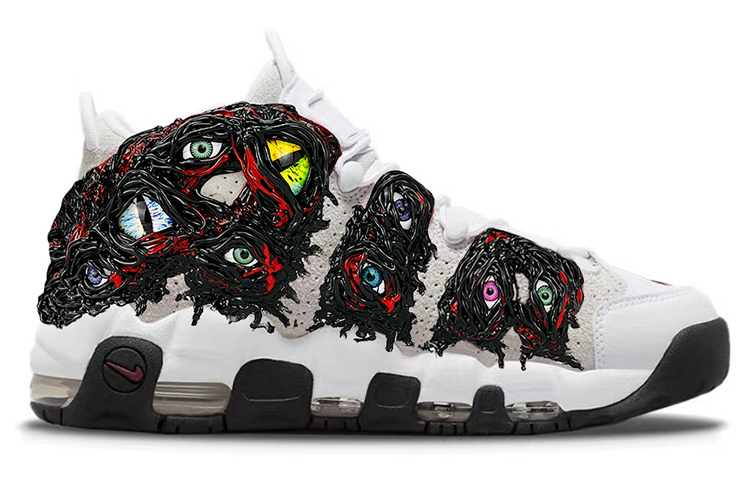 Order 【定制鞋款】耐克Air More Uptempo“复古公牛” FB1380-100(TeamY-男款愤怒的克苏鲁黑红)