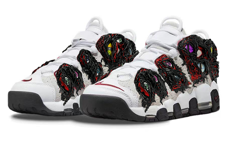 Lookbook 【定制鞋款】耐克Air More Uptempo“复古公牛” FB1380-100(TeamY-男款愤怒的克苏鲁黑红)