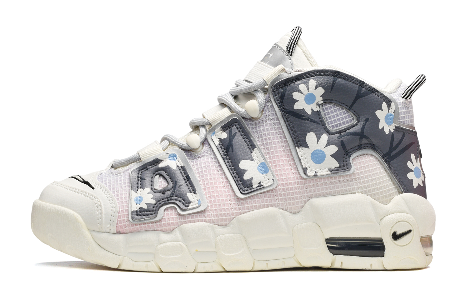 [Custom Shoes] Nike Air More Uptempo 'White Blue Grey'