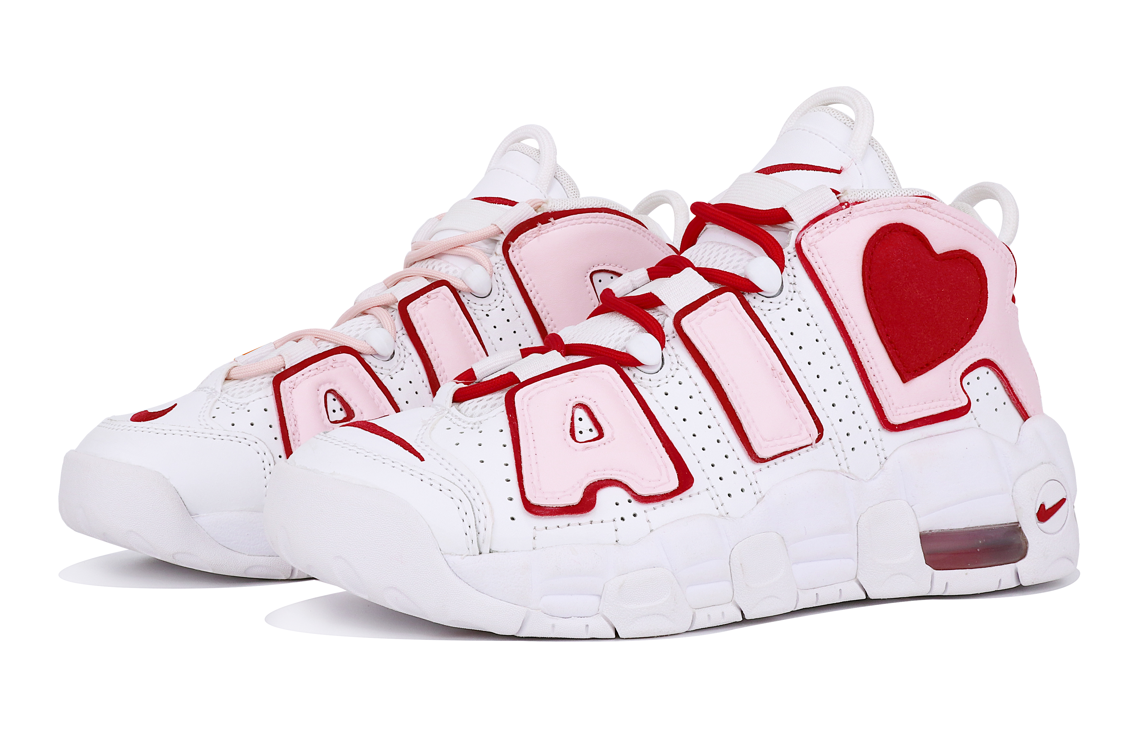 Shop 【定制球鞋】【預售】Nike Air More Uptempo "白色經典紅邊" (GS) 520