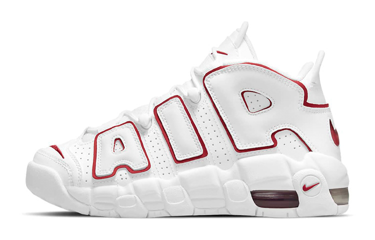 Sizing 【定制球鞋】【預售】Nike Air More Uptempo "白色經典紅邊" (GS) 520