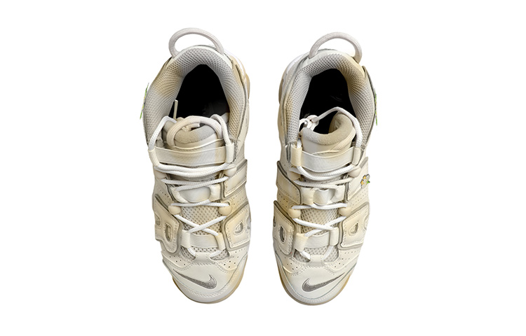 Shop 나이키 에어 모어 업템포 '옐로우 화이트 그라디언트' (커스텀) DM1023-001(Team拾玖-渐变黄小花S-BOX)