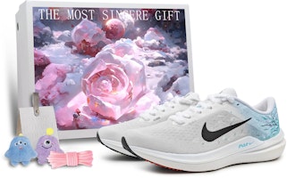 【訂製球鞋】 Nike Air Winflo 10 壹心打造 櫻花紛飛 減震防滑 環保 專屬鞋盒 低筒跑步鞋 男款 藍白 Buy 【訂製球鞋】 Nike Air Winflo 10 壹心打造 櫻花紛飛 減震防滑 環保 專屬鞋盒 低筒跑步鞋 男款 藍白