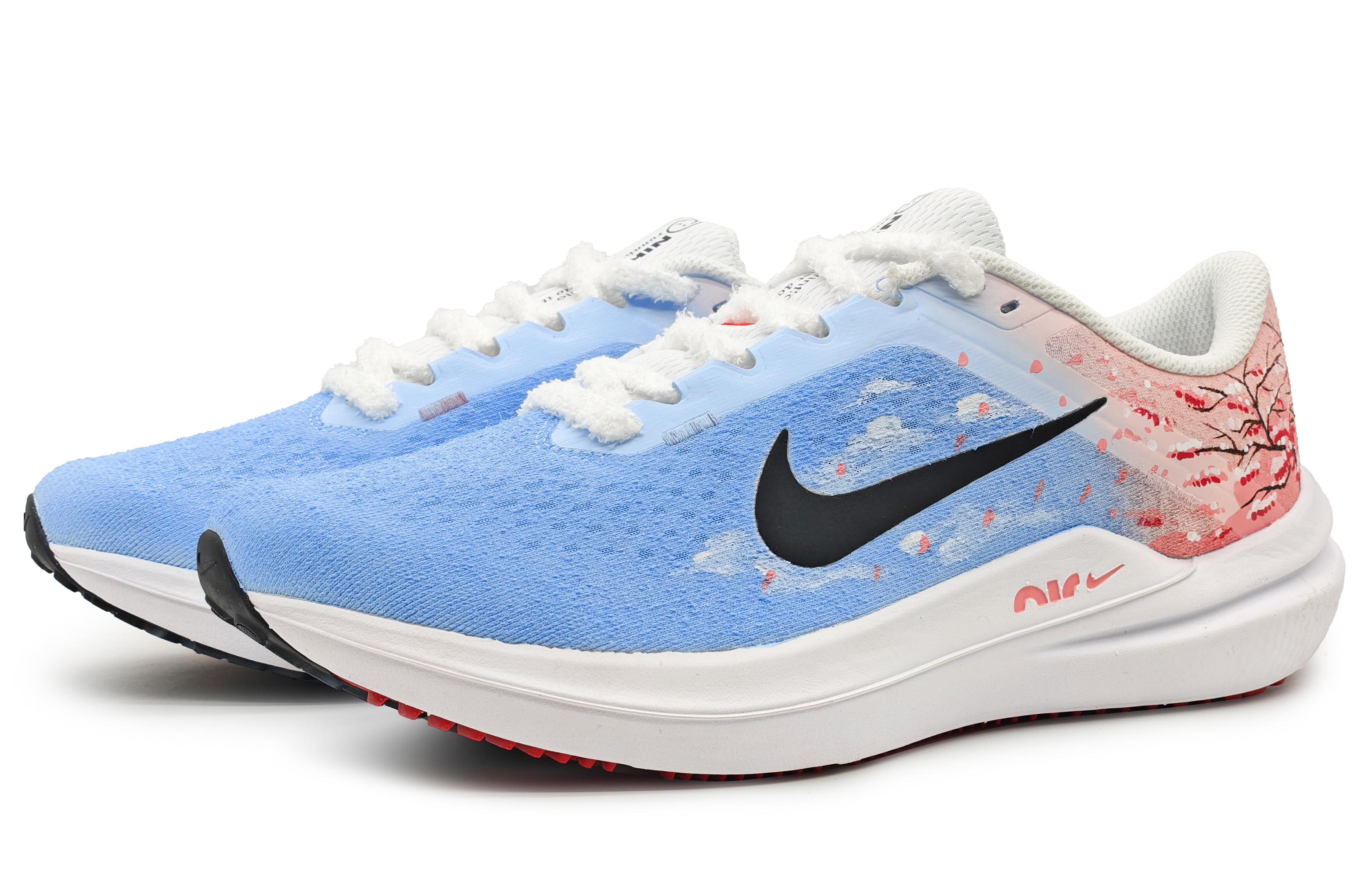 Shop [Kasut Custom] Nike Air Winflo 10 'Cherry Blossom Biru-Pink' DV4022-100(Team16-樱花纷飞蓝粉SBOX)