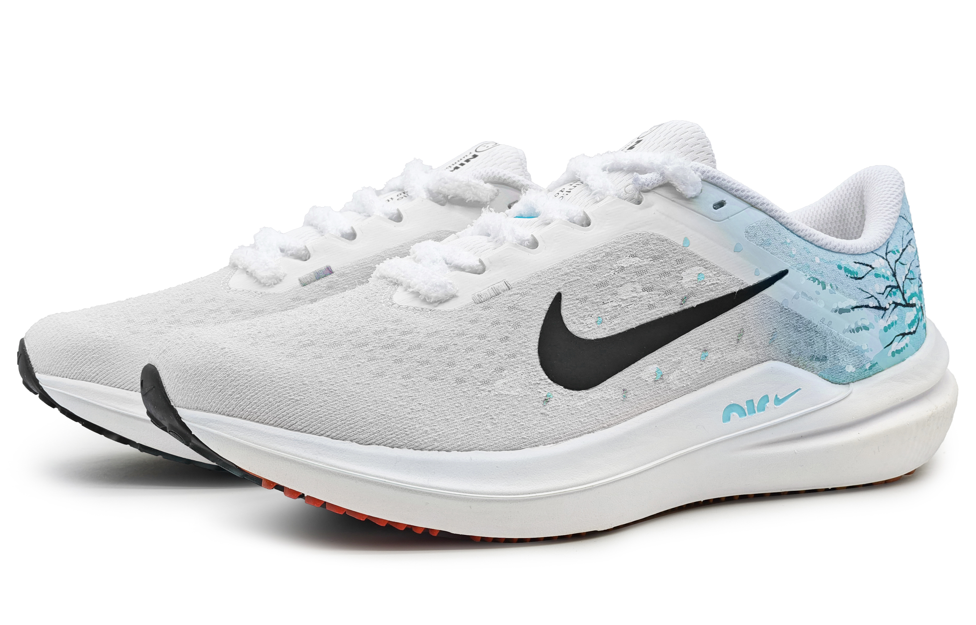 Shop [Kasut Custom] Nike Air Winflo 10 'Cherry Blossom Biru-Putih' DV4022-100(Team16-樱花纷飞蓝白)