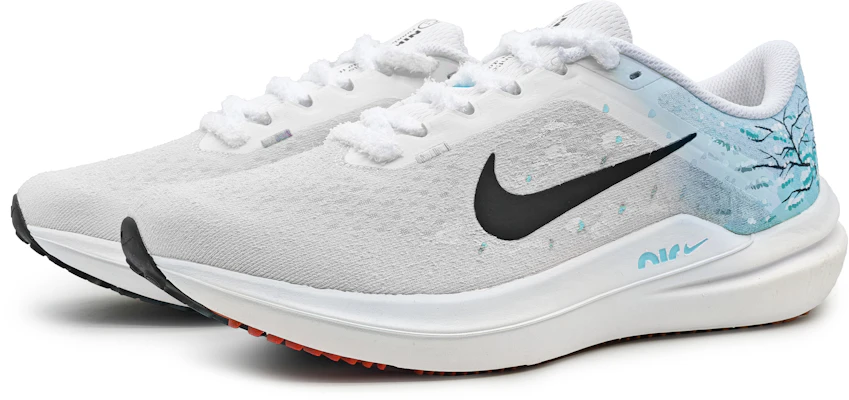 【定製球鞋】 Nike Air Winflo 10 壹心製造 櫻花紛飛 防滑 環保 低筒 休閒跑步鞋 男款 藍白 Shop 【定製球鞋】 Nike Air Winflo 10 壹心製造 櫻花紛飛 防滑 環保 低筒 休閒跑步鞋 男款 藍白