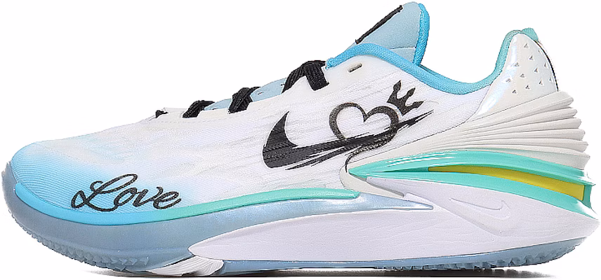 【訂製球鞋】Nike Air Zoom G.T. Cut 2 愛心皇冠塗鴉 心動瞬間 碳纖維強化中底 耐磨透氣 低筒 籃球鞋 男款 白綠 Buy 【訂製球鞋】Nike Air Zoom G.T. Cut 2 愛心皇冠塗鴉 心動瞬間 碳纖維強化中底 耐磨透氣 低筒 籃球鞋 男款 白綠
