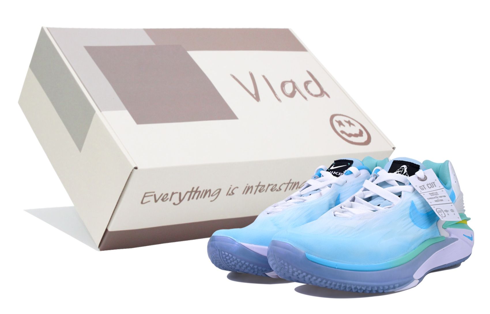 Buy [Sepatu Kustom] Nike Air Zoom G.T. Cut 2 Kotak Khusus 'Vlad Clear Sky' FJ7063-103(Team33-夏日晴空男款S-BOX)