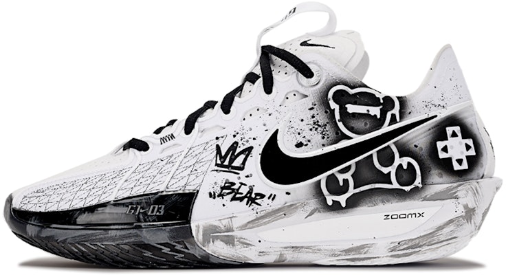 【客製化球鞋】Nike Air Zoom G.T. Cut 3 EP 塗鴉小熊 手繪 潮流 百搭 舒適 耐磨 低筒 籃球鞋 男女皆適 白黑 Order 【客製化球鞋】Nike Air Zoom G.T. Cut 3 EP 塗鴉小熊 手繪 潮流 百搭 舒適 耐磨 低筒 籃球鞋 男女皆適 白黑