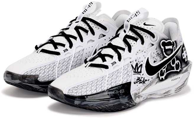 【客製化球鞋】Nike Air Zoom G.T. Cut 3 EP 塗鴉小熊 手繪 潮流 百搭 舒適 耐磨 低筒 籃球鞋 男女皆適 白黑 Shop 【客製化球鞋】Nike Air Zoom G.T. Cut 3 EP 塗鴉小熊 手繪 潮流 百搭 舒適 耐磨 低筒 籃球鞋 男女皆適 白黑