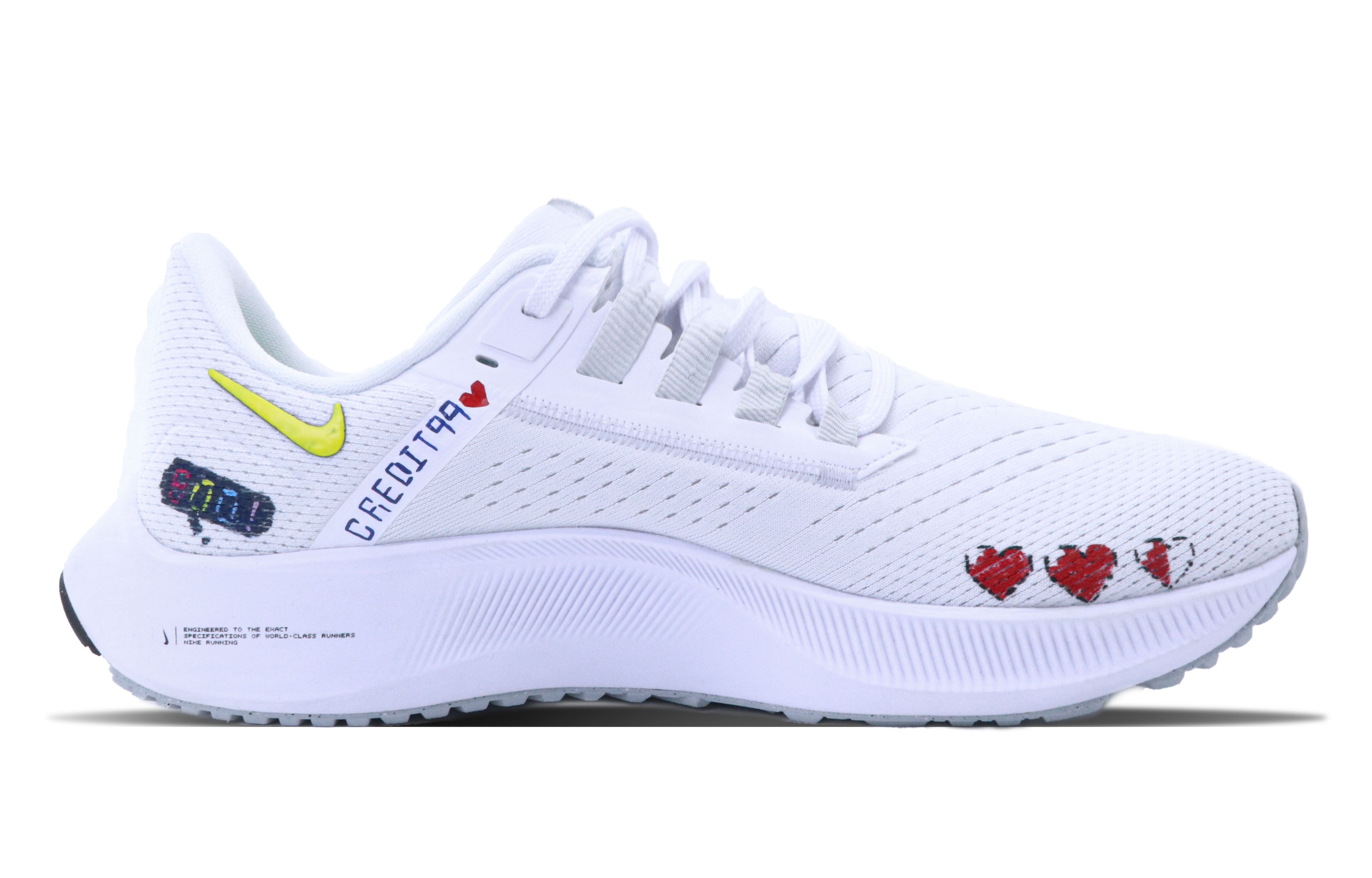 Lookbook [Zapatillas Personalizadas] Nike Air Zoom Pegasus 38 'Pixel Graffiti Blanco' CW7356-100(Team147-像素点)