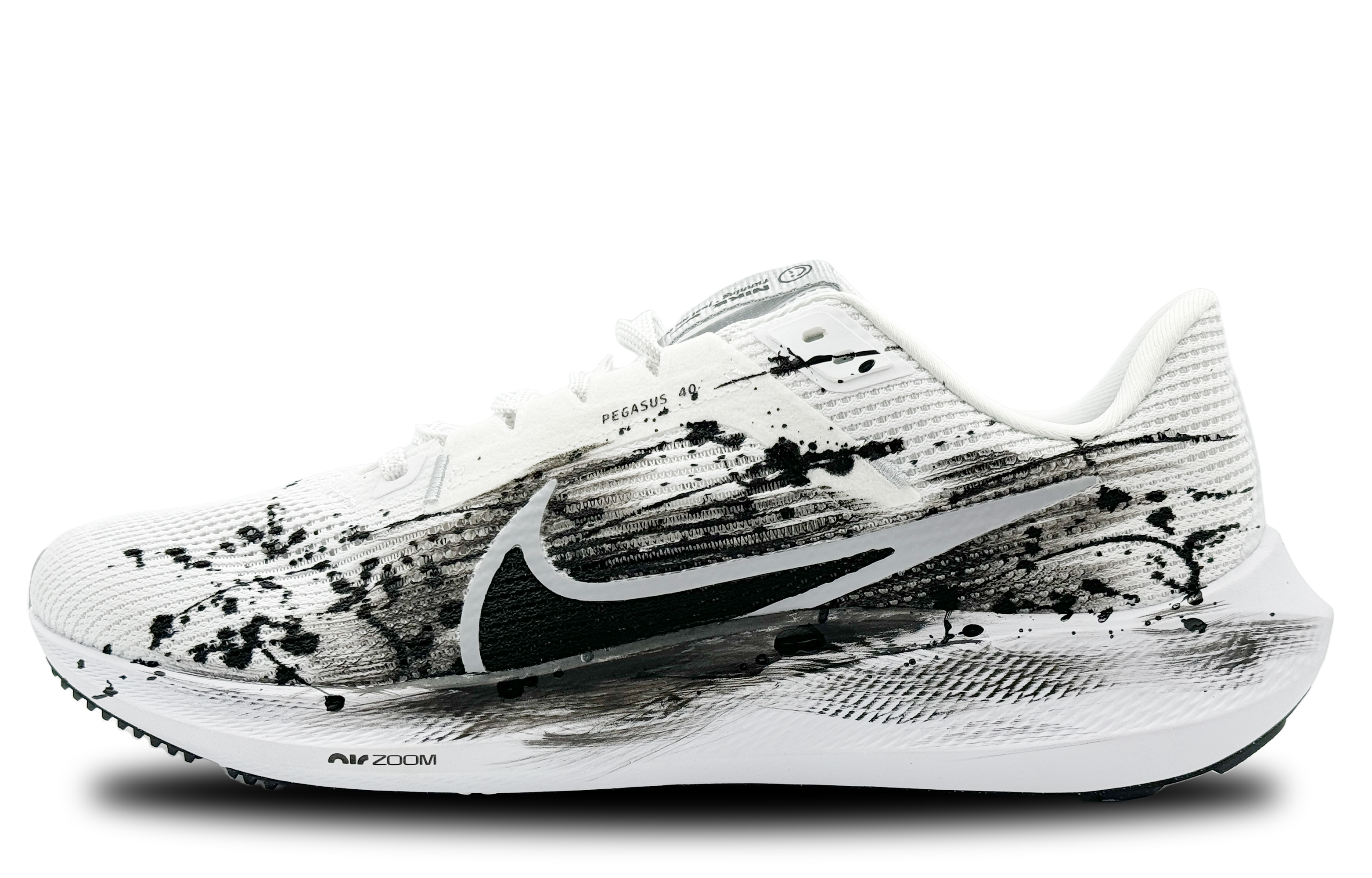 Order 【カスタムシューズ】ナイキ エア ズーム ペガサス 40 'インクスプラッシュ' DV3853-102(Team173-粉白墨黑SBOX)