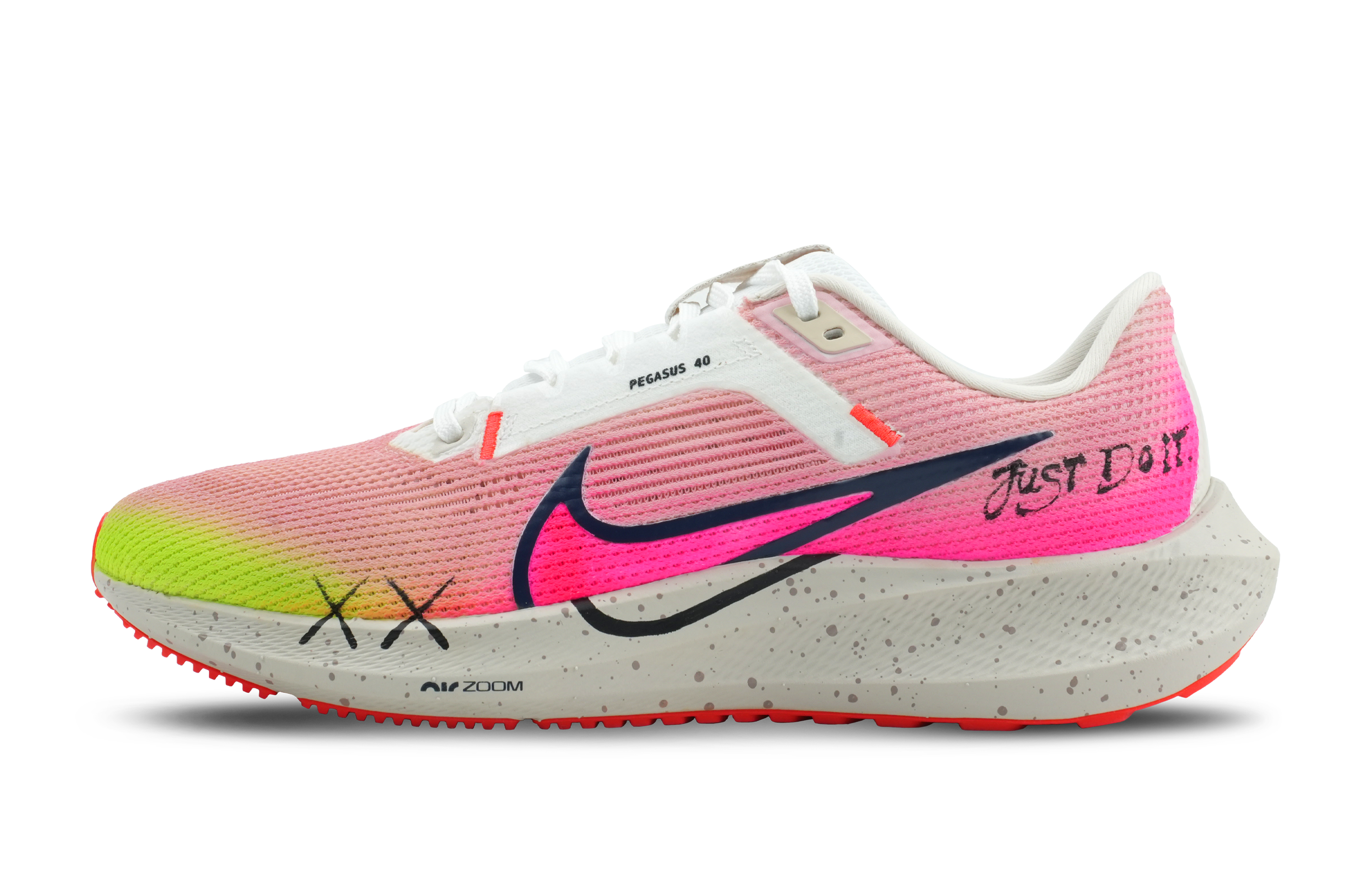 Order 【客製化球鞋】Nike Air Zoom Pegasus 40 水蜜桃 多巴胺 馬卡龍 撞色 塗鴉 低筒 馬拉松跑鞋 男款 粉綠