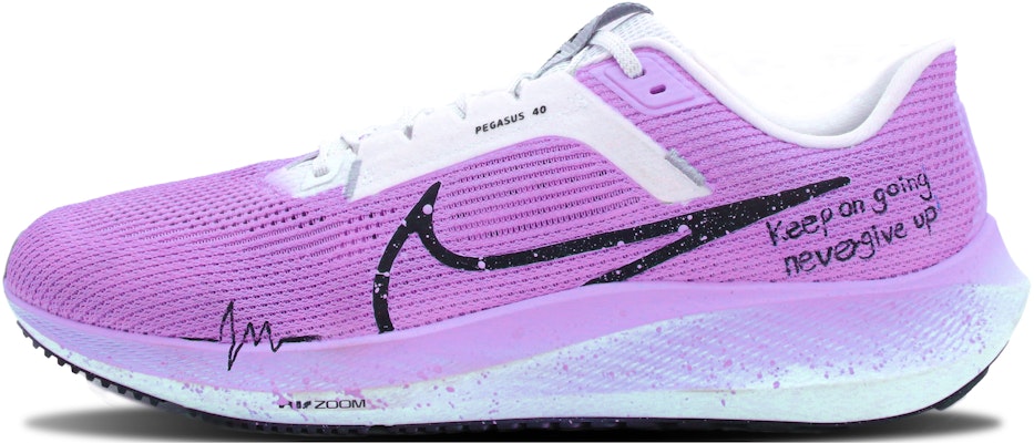 【客製化球鞋】Nike Air Zoom Pegasus 40 簡約 塗鴉 清新 舒適防滑耐磨 低筒 馬拉松跑步鞋 男款 紫色 Buy 【客製化球鞋】Nike Air Zoom Pegasus 40 簡約 塗鴉 清新 舒適防滑耐磨 低筒 馬拉松跑步鞋 男款 紫色