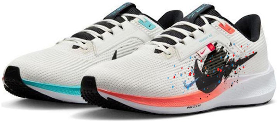 【客製球鞋】 Nike Air Zoom Pegasus 40 彩虹潑墨 馬拉松減震防滑耐磨 低筒跑步鞋 男款 白紅黑 Shop 【客製球鞋】 Nike Air Zoom Pegasus 40 彩虹潑墨 馬拉松減震防滑耐磨 低筒跑步鞋 男款 白紅黑