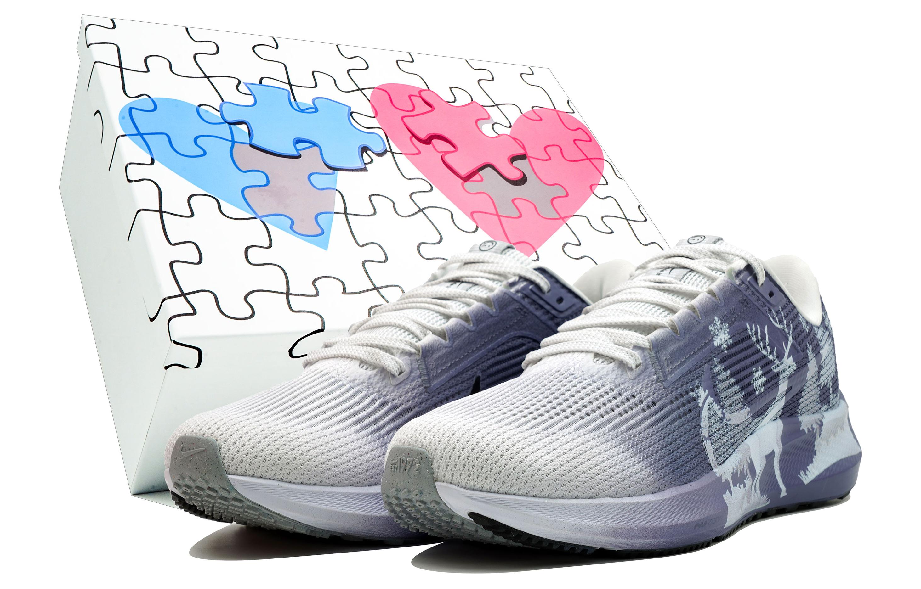 Buy [Kasut Custom] Nike Air Zoom Pegasus 40 'Putih Biru Pelbagai Warna' DV3853-102(Team113-麋鹿森林男S-BOX)