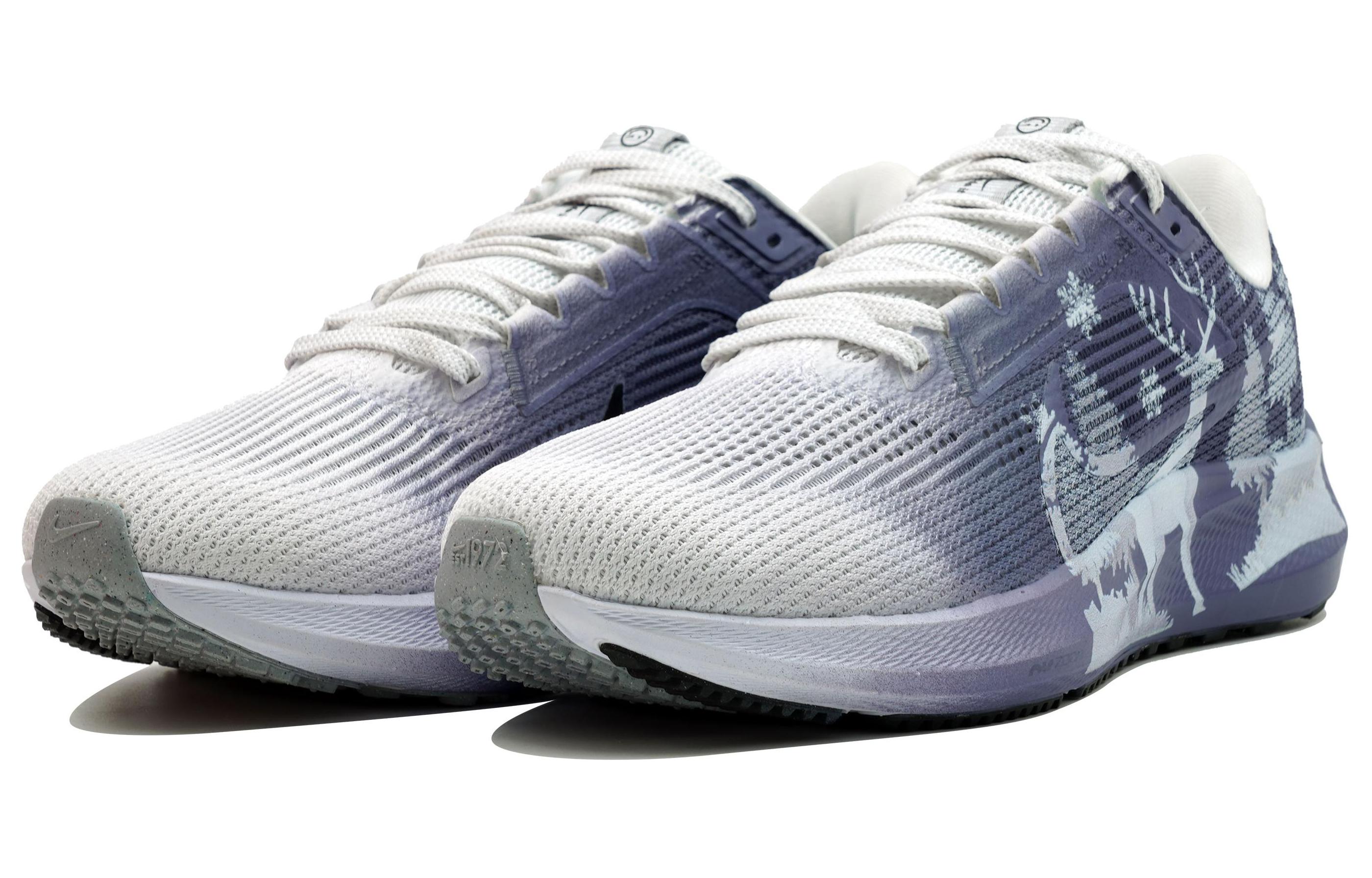 Shop [Kasut Custom] Nike Air Zoom Pegasus 40 'Putih Biru Pelbagai Warna' DV3853-102(Team113-麋鹿森林男S-BOX)