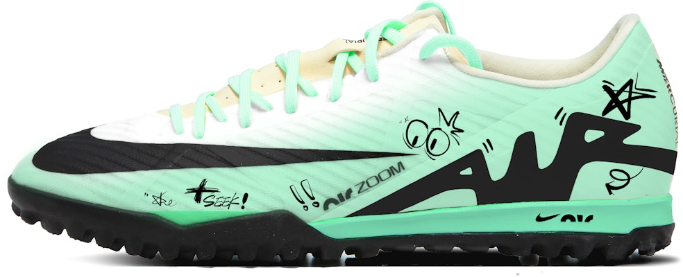 【客製化球鞋】Nike Air Zoom Vapor 15 街頭文化 現代 小眾 塗鴉 防滑耐磨 足球鞋 男款 綠黑 Order 【客製化球鞋】Nike Air Zoom Vapor 15 街頭文化 現代 小眾 塗鴉 防滑耐磨 足球鞋 男款 綠黑