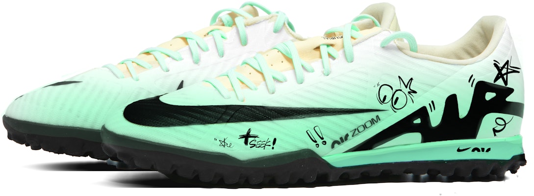 【客製化球鞋】Nike Air Zoom Vapor 15 街頭文化 現代 小眾 塗鴉 防滑耐磨 足球鞋 男款 綠黑 Shop 【客製化球鞋】Nike Air Zoom Vapor 15 街頭文化 現代 小眾 塗鴉 防滑耐磨 足球鞋 男款 綠黑