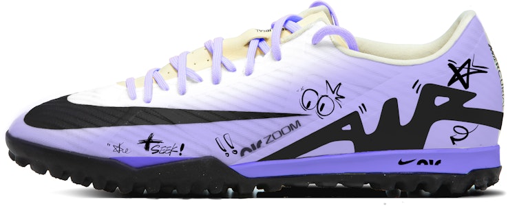 【客製化球鞋】Nike Air Zoom Vapor 15 街頭文化 现代 小眾 塗鴉 防滑耐磨 足球鞋 男款 紫黑 Buy 【客製化球鞋】Nike Air Zoom Vapor 15 街頭文化 现代 小眾 塗鴉 防滑耐磨 足球鞋 男款 紫黑