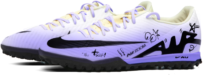 【客製化球鞋】Nike Air Zoom Vapor 15 街頭文化 现代 小眾 塗鴉 防滑耐磨 足球鞋 男款 紫黑 Shop 【客製化球鞋】Nike Air Zoom Vapor 15 街頭文化 现代 小眾 塗鴉 防滑耐磨 足球鞋 男款 紫黑