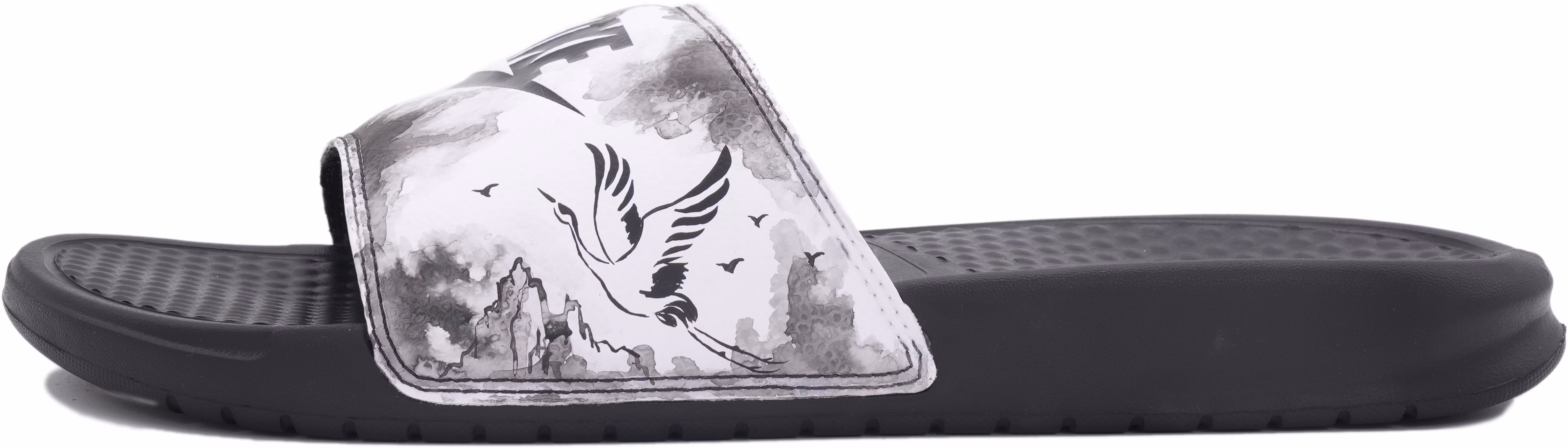 custom-shoes-nike-benassi-slide-black-white-grey