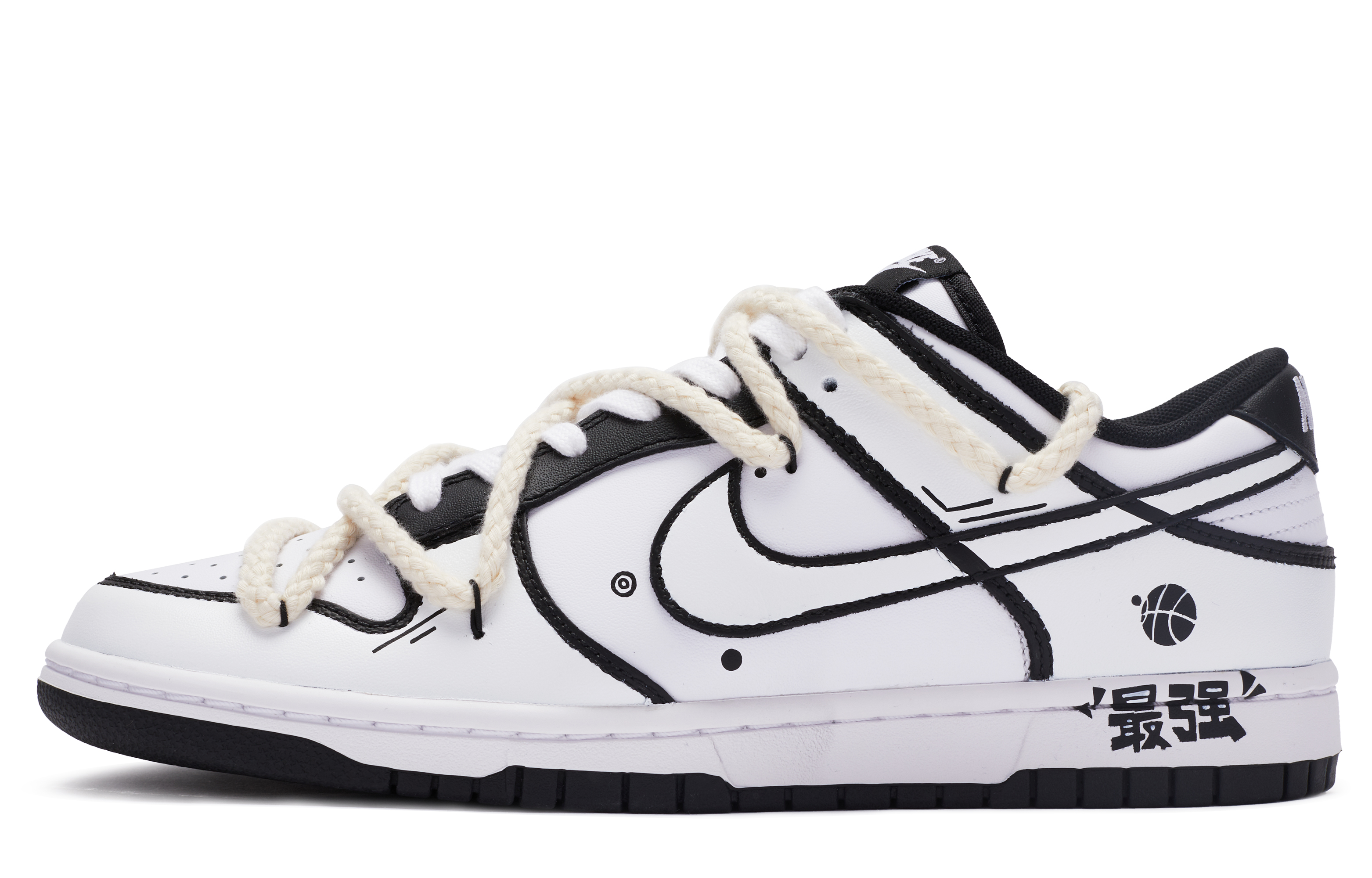 Buy Zapatillas Nike BIGNIU x Dunk Low 'Negro Blanco Shan Wang' DD1391-100(TeamR-男款山王风云S-BOX)