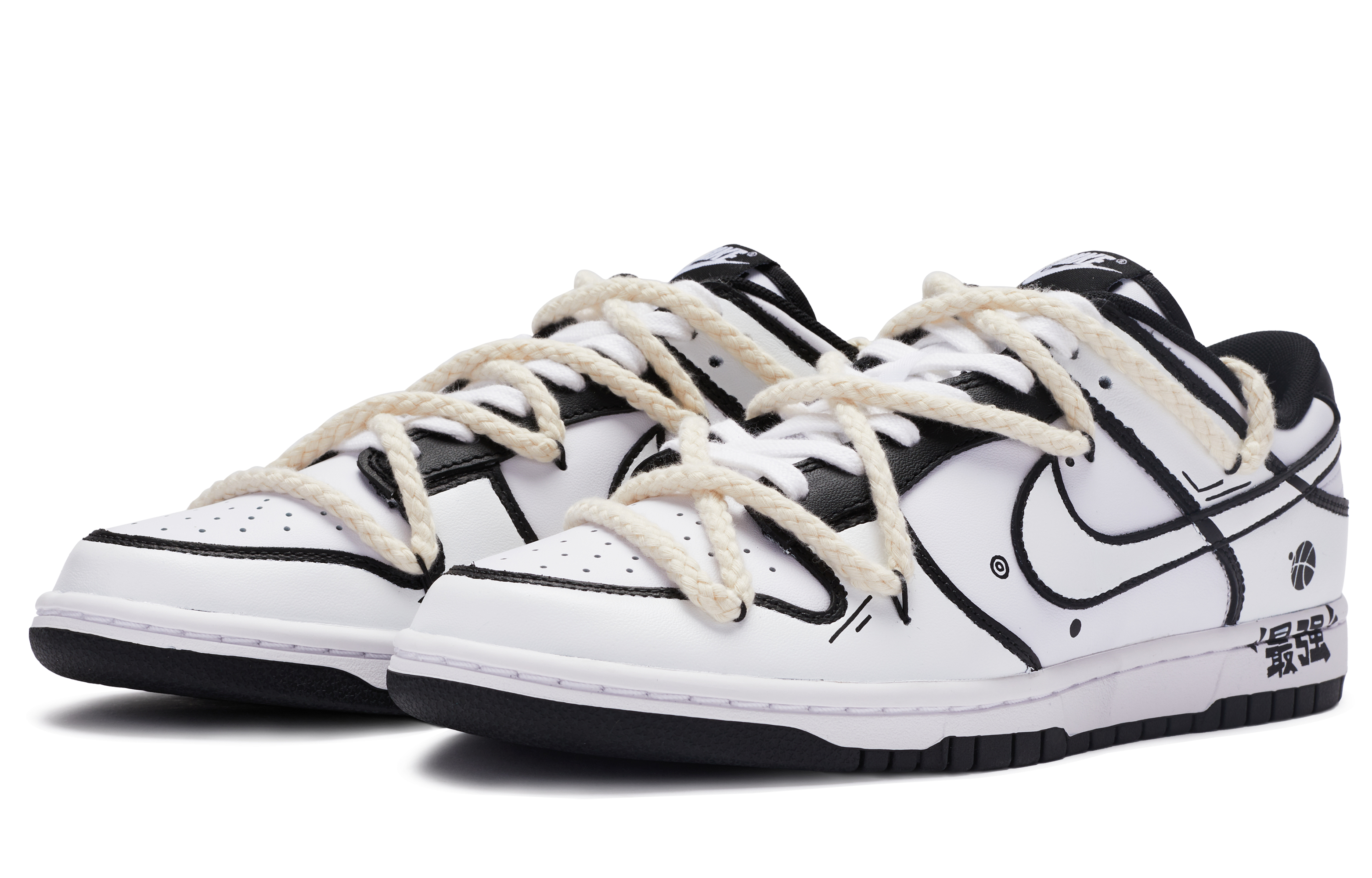 Lookbook Zapatillas Nike BIGNIU x Dunk Low 'Negro Blanco Shan Wang' DD1391-100(TeamR-男款山王风云S-BOX)