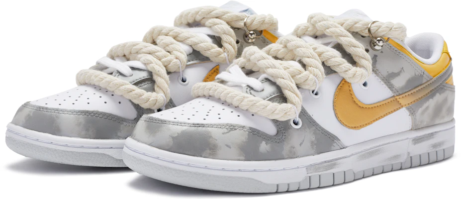 나이키 빅뉴 x 덩크 로우 '화이트 그레이 골드' DV0831-101(TeamR-男款乌云) Lookbook 나이키 빅뉴 x 덩크 로우 '화이트 그레이 골드' DV0831-101(TeamR-男款乌云)