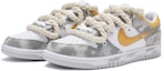 Lookbook 【客製球鞋】Nike Dunk Low BIGNIU 鞋底搔髒 黑雲 麻繩解構 手繪噴漆 低筒 滑板鞋 男款 白灰金