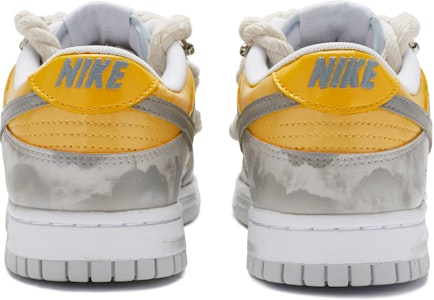 【客製球鞋】Nike Dunk Low BIGNIU 鞋底搔髒 黑雲 麻繩解構 手繪噴漆 低筒 滑板鞋 男款 白灰金 Shop 【客製球鞋】Nike Dunk Low BIGNIU 鞋底搔髒 黑雲 麻繩解構 手繪噴漆 低筒 滑板鞋 男款 白灰金
