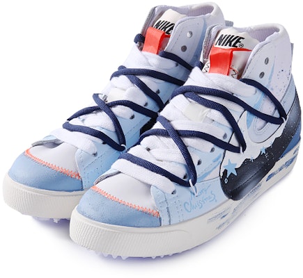 【訂製球鞋】 Nike Blazer '77 Jumbo 聖誕主題 塗鴉 百搭 潮流 高筒 滑板鞋 男女款 藍白 Shop 【訂製球鞋】 Nike Blazer '77 Jumbo 聖誕主題 塗鴉 百搭 潮流 高筒 滑板鞋 男女款 藍白