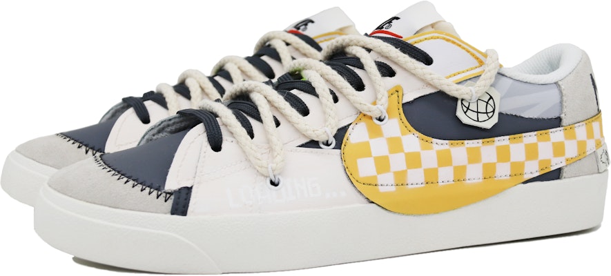 【訂製球鞋】Nike Blazer Low '77 Jumbo 賽博之心 復古休閒 低筒 板鞋 男款 黃白色 Lookbook 【訂製球鞋】Nike Blazer Low '77 Jumbo 賽博之心 復古休閒 低筒 板鞋 男款 黃白色
