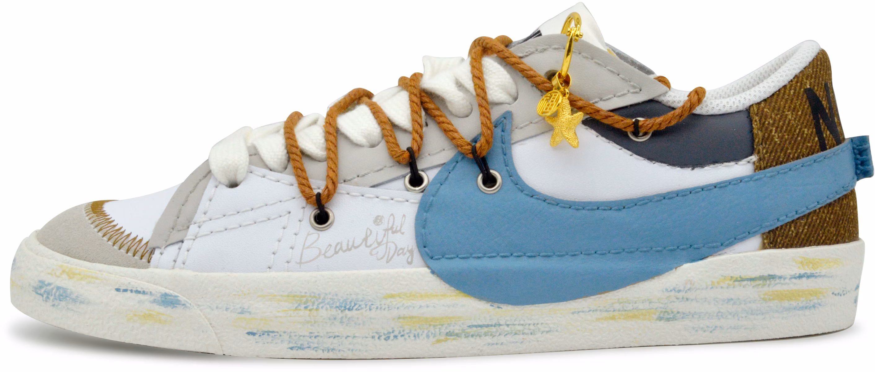 custom-shoes-nike-blazer-low-77-jumbo-grey-blue-tropical-beach