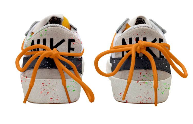 Shop 나이키 블레이저 로우 '블랙 화이트 오렌지 데이지' (커스텀) DN2158-101(Team拾玖-低帮小雏菊S-BOX）