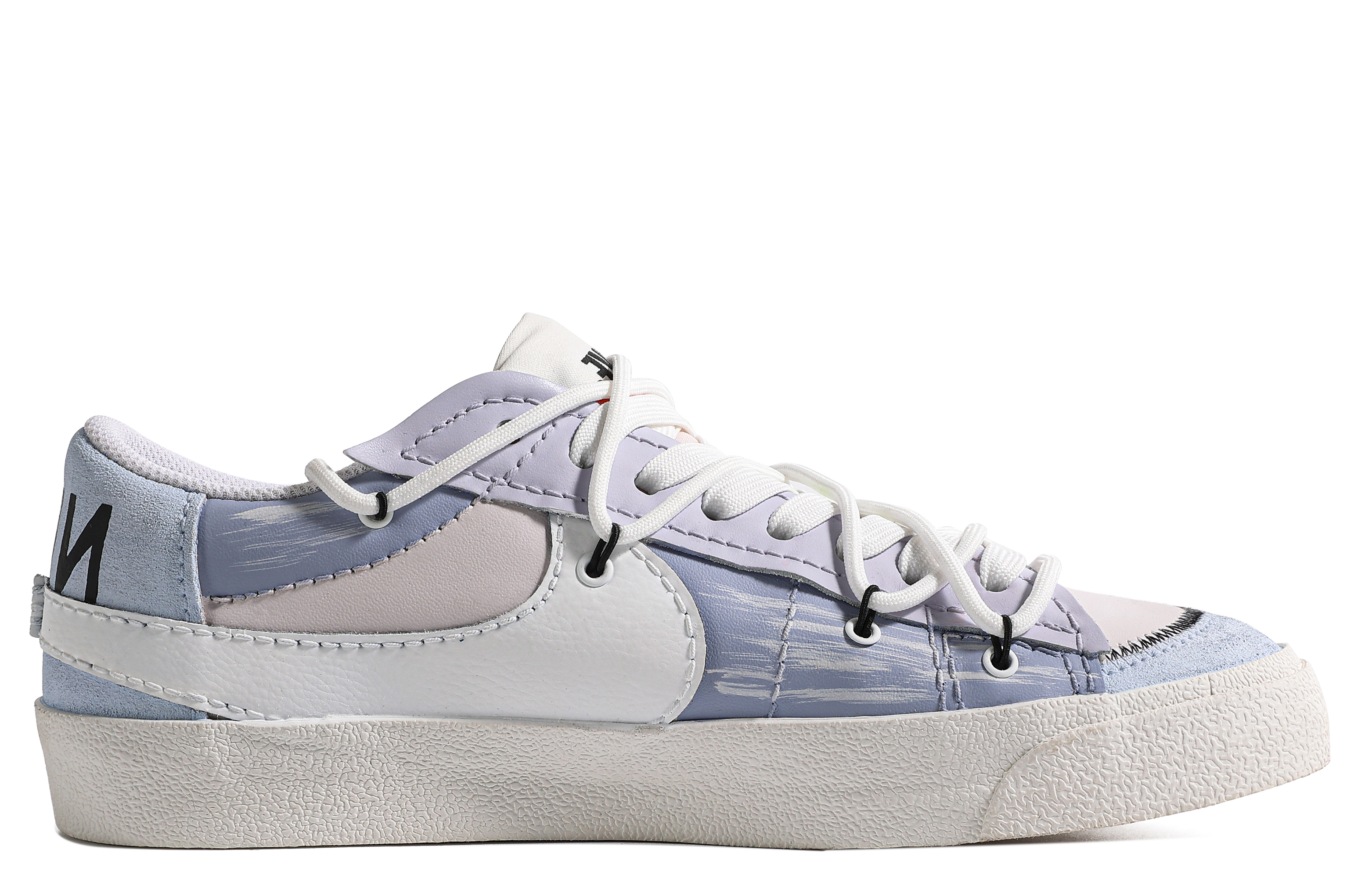 Order [Sepatu Kustom] Nike Blazer Low 'Biru Ungu Putih Catatan' DN2158-101(TeamM-男款声视集S-BOX)