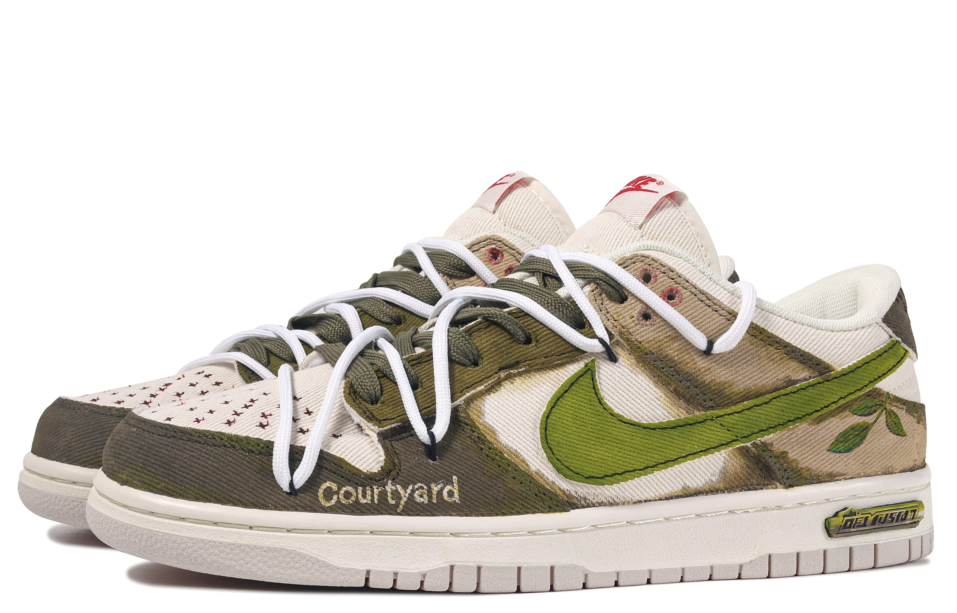 Lookbook [Zapatos Personalizados] Nike Blazer Low 'Jardín Graffiti Da Vinci' DV0834-100(TeamM-男女同款庭园S-BOX)