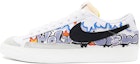 Buy 나이키 블레이저 로우 '그라피티 보라-흰' (커스텀) DA6364-101(Team39-AMY121涂鸦)