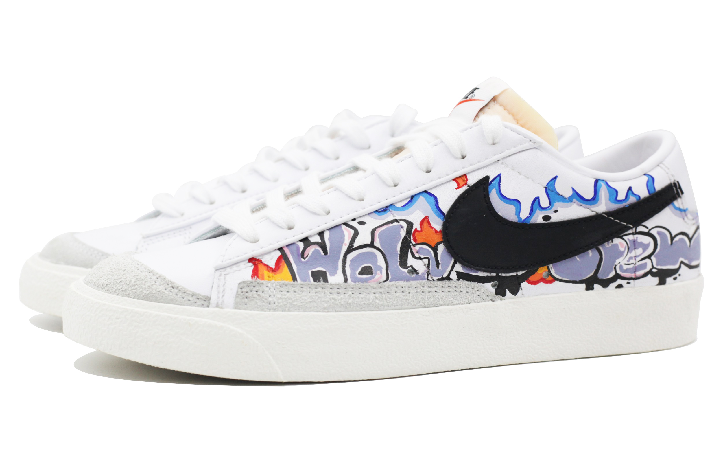 Lookbook 나이키 블레이저 로우 '그라피티 보라-흰' (커스텀) DA6364-101(Team39-AMY121涂鸦)