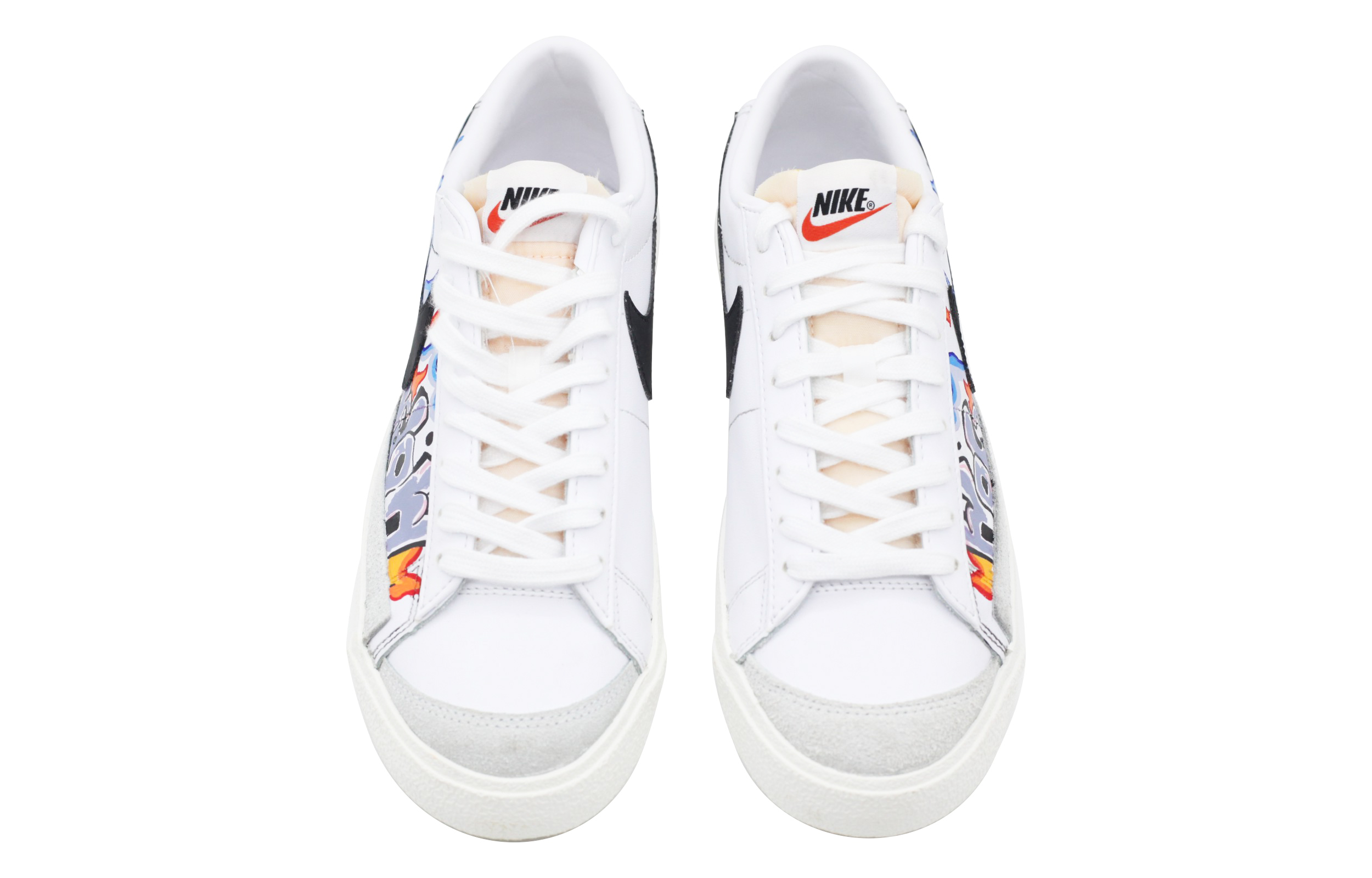Shop 나이키 블레이저 로우 '그라피티 보라-흰' (커스텀) DA6364-101(Team39-AMY121涂鸦)