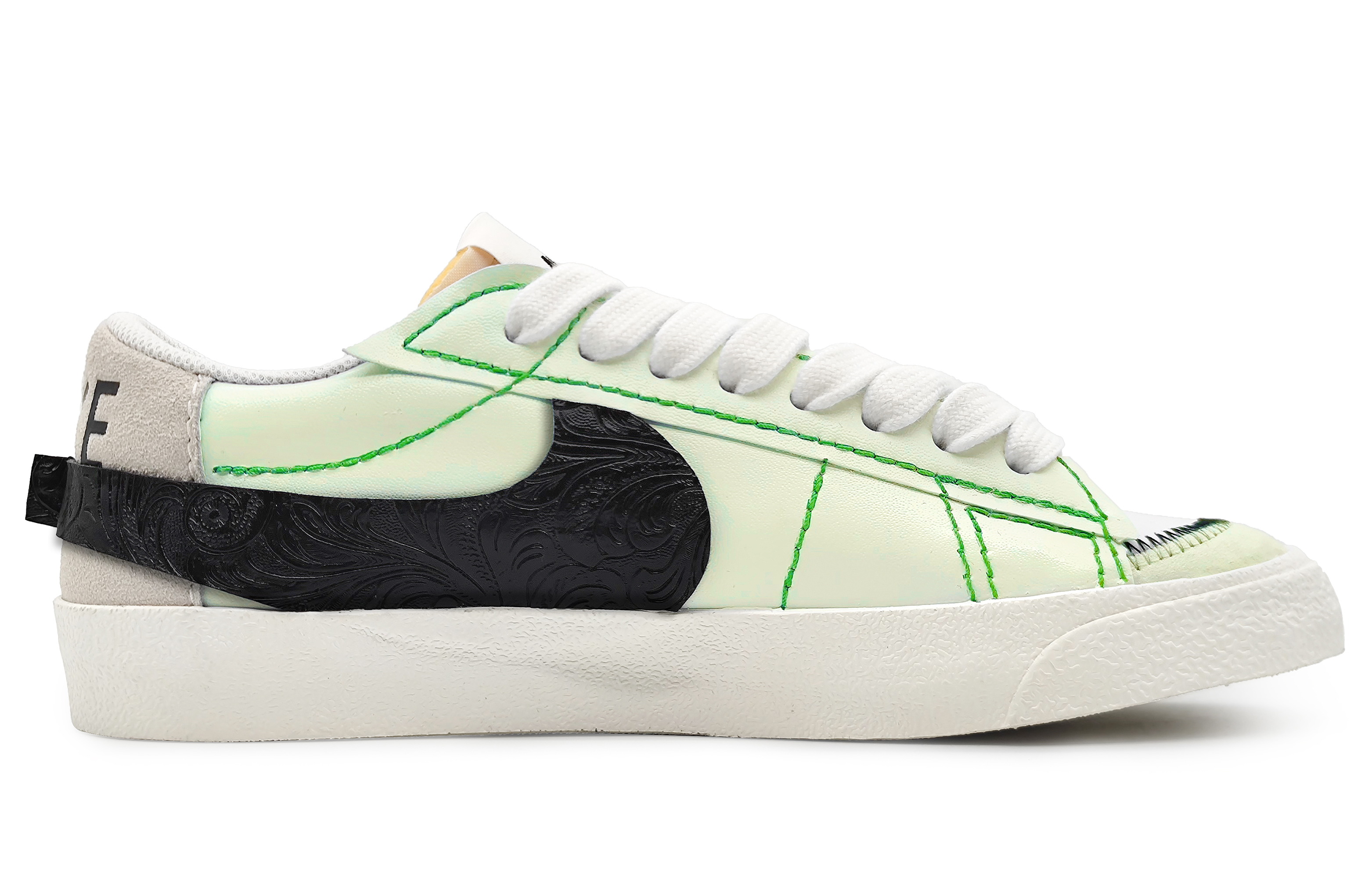 Order [定制鞋款] 耐克Blazer Low '绿色棕色极简拼接' DN2158-101(Team16-男款极简拼接绿)