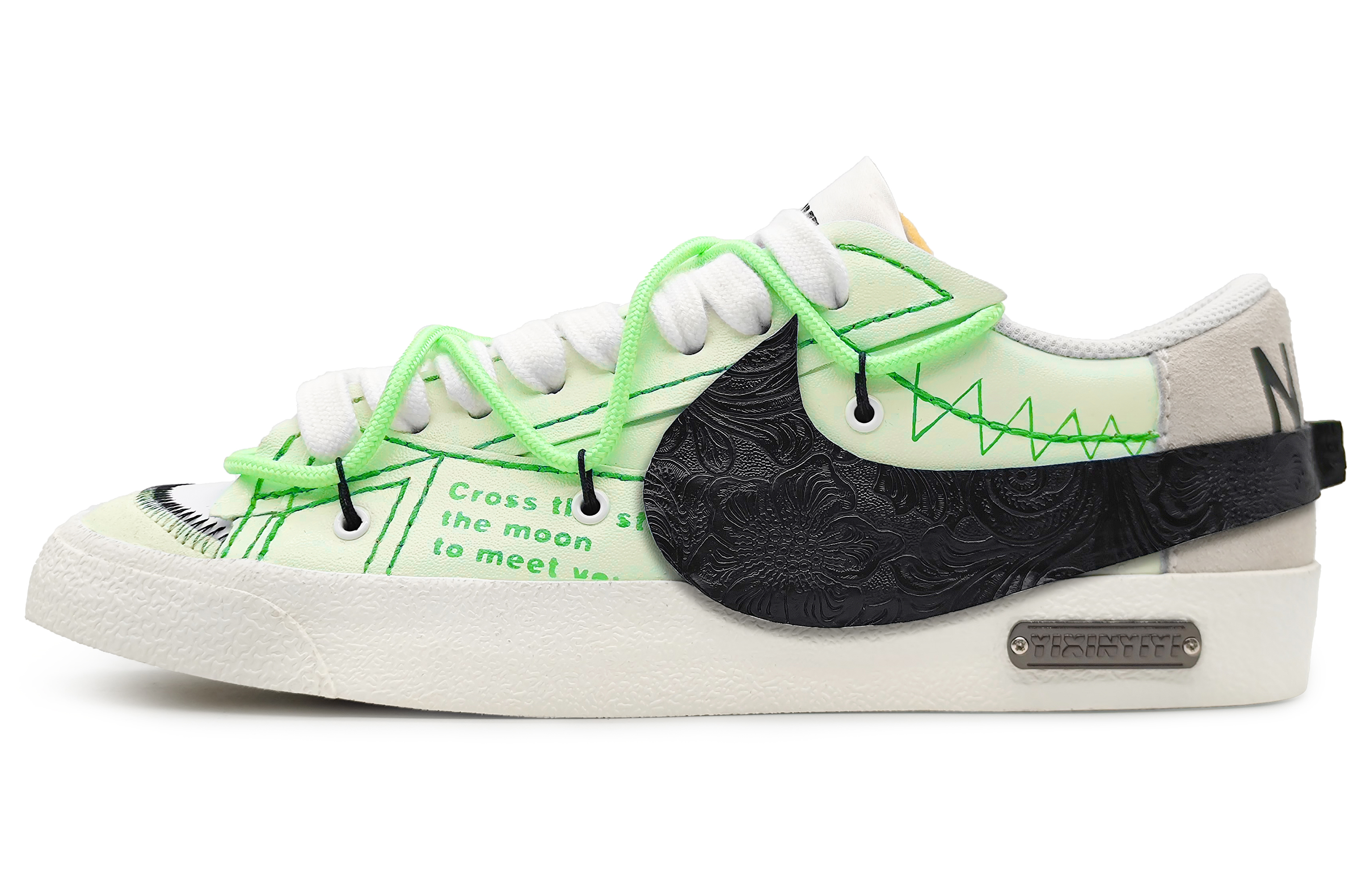 Buy [Zapatillas Personalizadas] Nike Blazer Low 'Patchwork Verde Marrón' DN2158-101(Team16-男款拼接缝线绿)