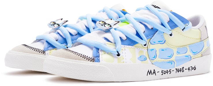 【定制鞋款】耐克 Blazer Low '冰裂蓝白' DN2158-101(TeamR-男款冰裂纹蓝白) Lookbook 【定制鞋款】耐克 Blazer Low '冰裂蓝白' DN2158-101(TeamR-男款冰裂纹蓝白)